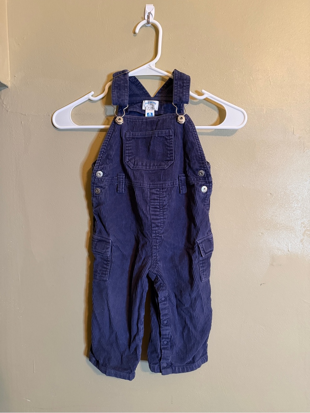 Vintage All Mine Baby Corduroy Overalls | 18M